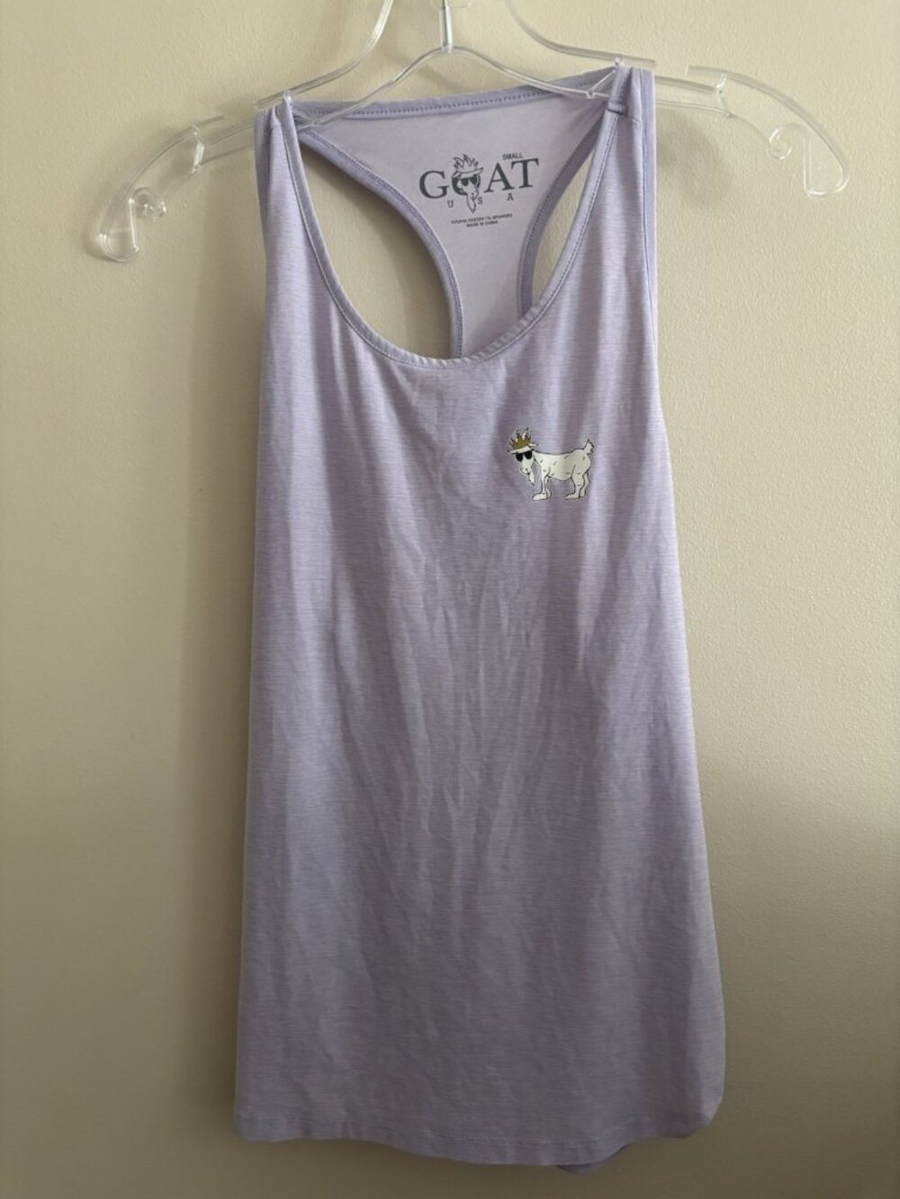 Goat USA Women's Racerback Tank Top Shirt Sleeveless Purple Small‎
